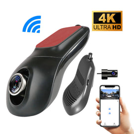 Dash Camera Kit 4K Resolution with Front, Rear Cameras, GPS