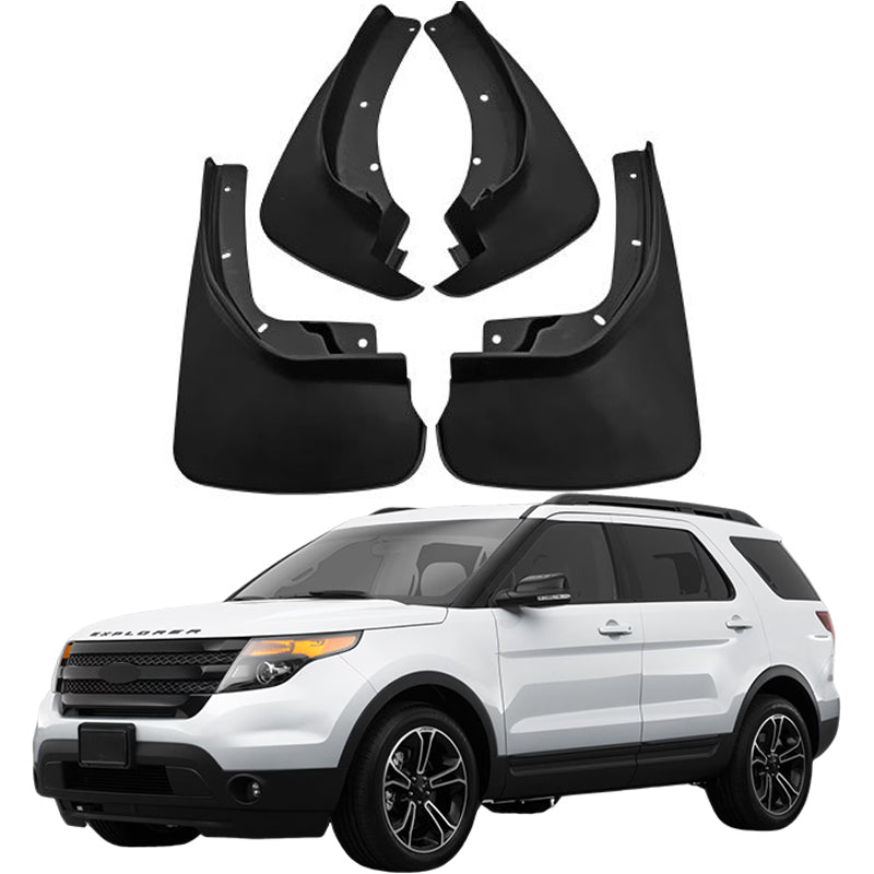 Mud Flaps Kit for Ford Explorer (2011-2025) - Front and Rear Mud Splash Guards, 4-Piece Set
