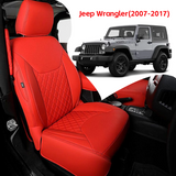 Special Leather Car Seat Covers Full Set for Jeep Wrangler (2007-2017)