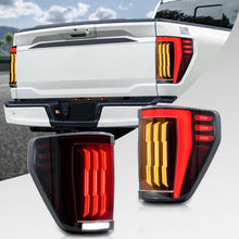Load image into Gallery viewer, LED Tail Lights for 2021–2024 Ford F-150 – Sequential Turn Signals, Plug &amp; Play Pair