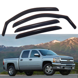 In-Channel Side Window Deflectors / Window Visors for Chevrolet Silverado (2007–2025)