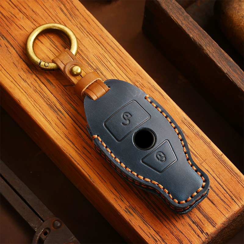 Suitable For Mercedes-Benz C-Class E-Class/GLK/R350/GL/GLC High-End Protection High-Quality Leather Key Cover