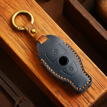 Load image into Gallery viewer, Suitable For Mercedes-Benz C-Class E-Class/GLK/R350/GL/GLC High-End Protection High-Quality Leather Key Cover