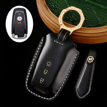 Load image into Gallery viewer, Genuine Leather Key Fob Cover for Ford Explorer, Fusion, Escape, F-150, F-250, F-350, F-450, F-550