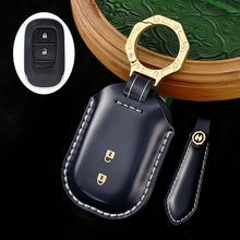 Load image into Gallery viewer, High-End Leather Car Key Cover Compatible with Honda Accord, Civic, CR-V, HR-V, Odyssey, etc. (2, 3, 4, 5, or 6-Button Smart Key Cover)