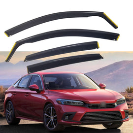 In-Channel Side Window Deflectors / Window Visors for Honda Civic (2016–2025)