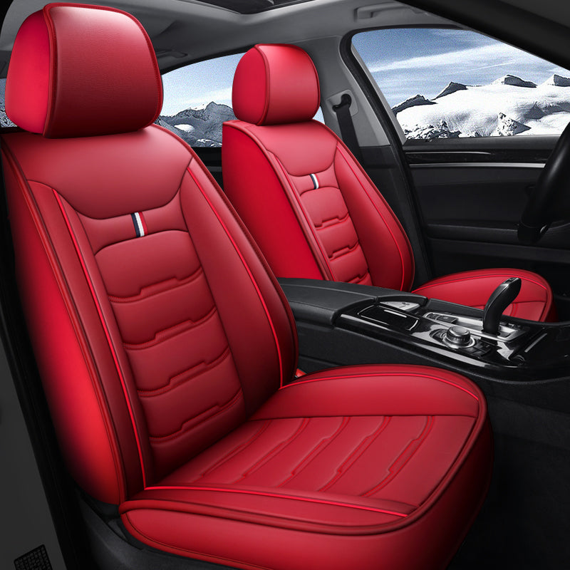 Universal Full Set Leather Car Seat Covers – Water Resistant, Luxury Comfort & All-Season Protection for 5 Seats