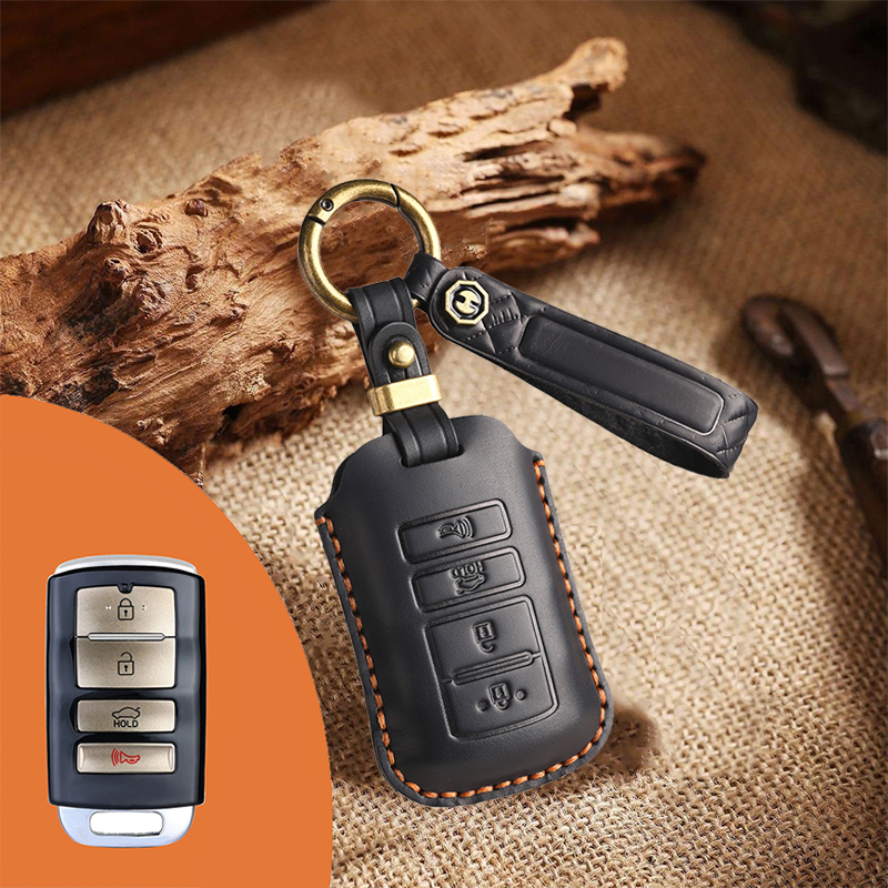 Genuine Leather Key Fob Cover for Kia