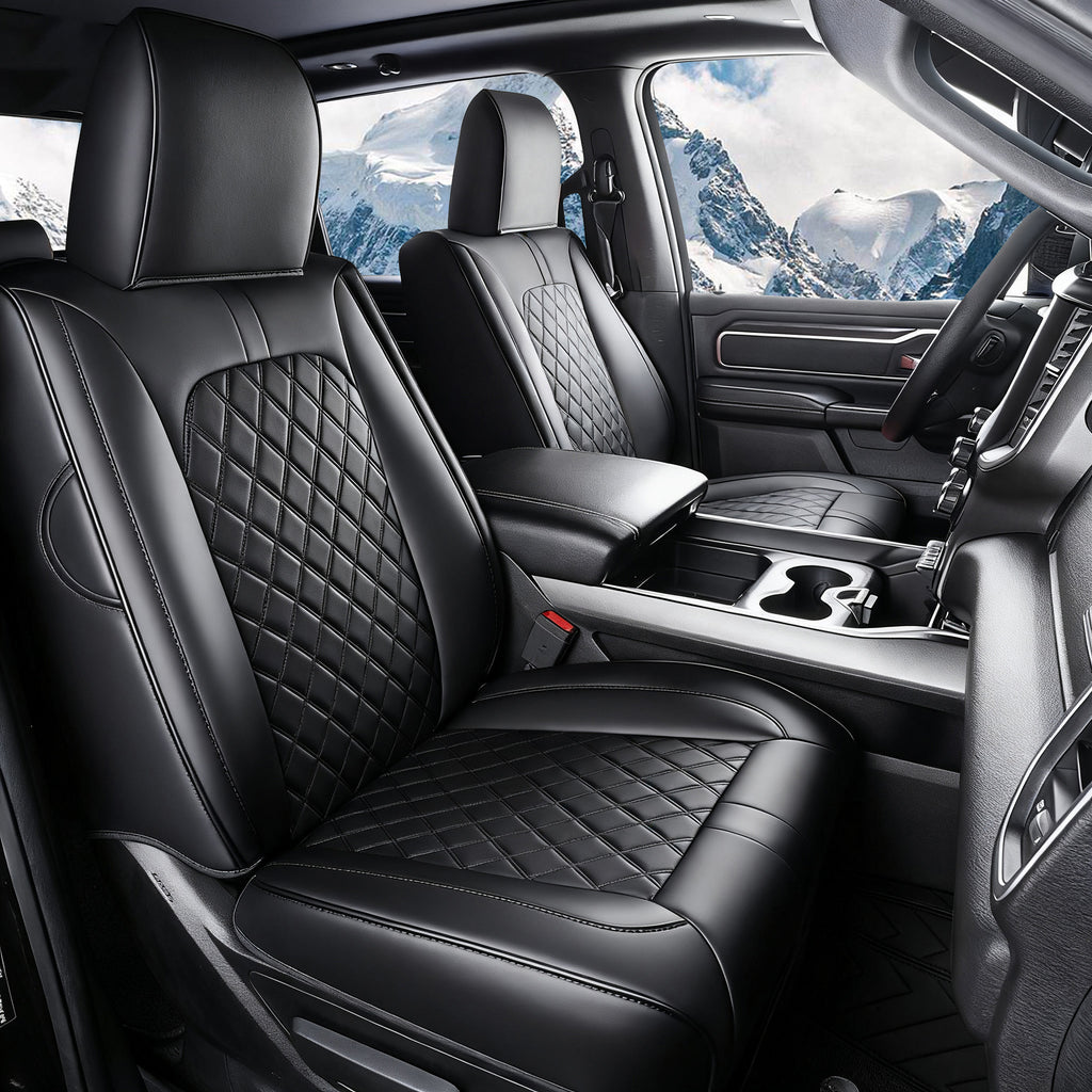 Luxury All-inclusive Car Seat Covers Full Set Custom For Dodge Ram  Compatible with Ram 1500(2019-2025)
