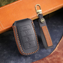 Load image into Gallery viewer, Genuine Leather Key Fob Cover for Dodge Ram 2500, 3500, 4500, 5500, Compatible with RAM Pickup Models (4-6 Button)