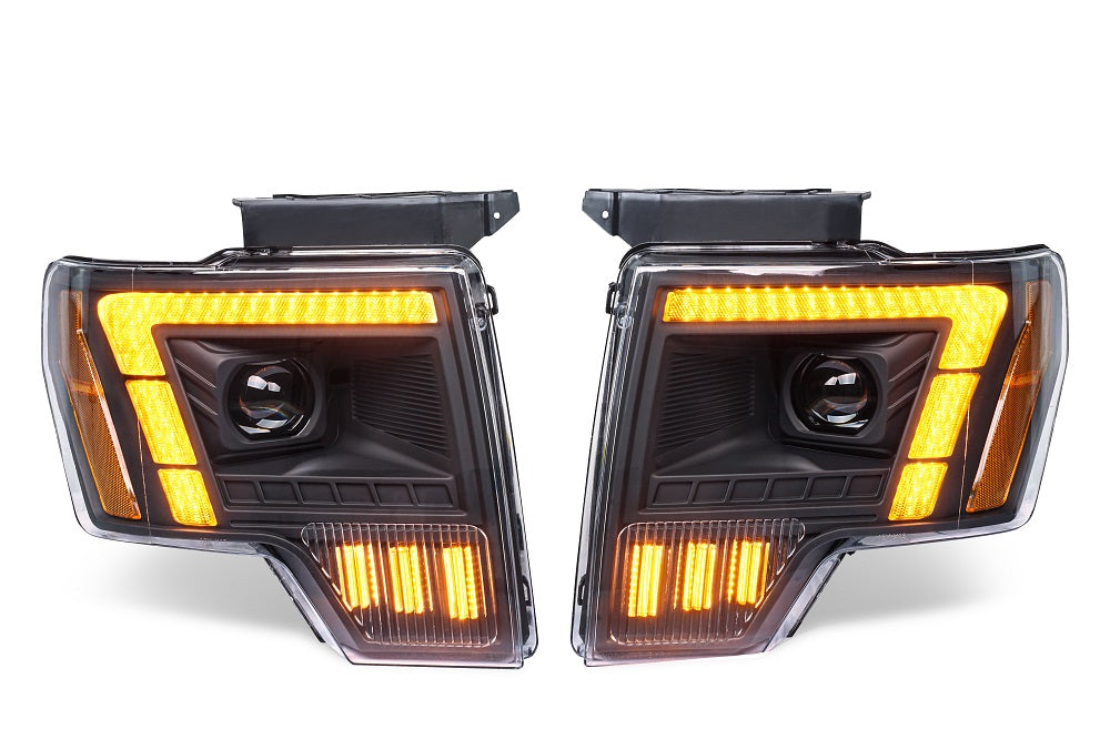 For Ford F-150 LED Projector Headlights 2009–2014 Sequential Turn Signal Plug and Play Front Lamp Assembly
