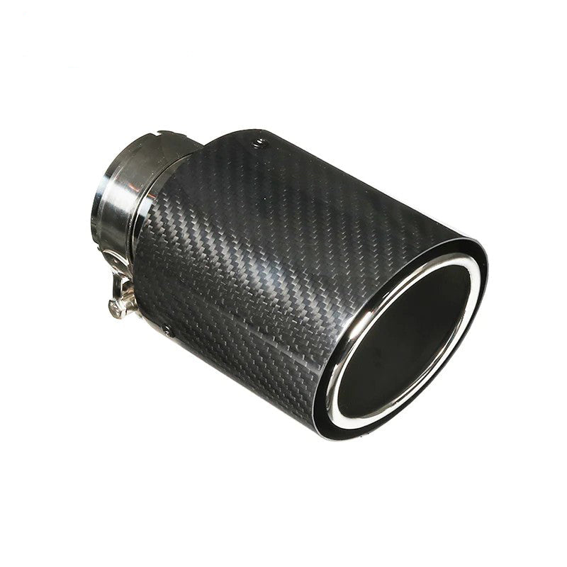 2.25-inch LED exhaust pipe 60/63mm exhaust tip General Motors carbon fiber tailpipe (red/blue light)