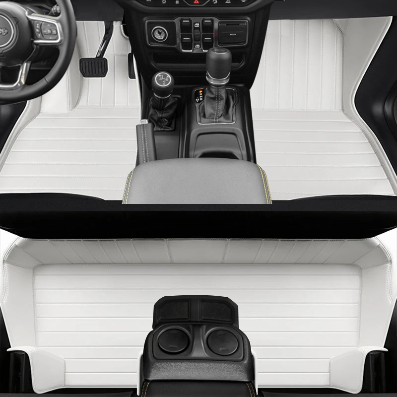 Special for Jeep Wrangler(2018-2024) and Wrangler JK(2013-2017) Floor Mat Fully Surrounded By All-Weather Floor Mat