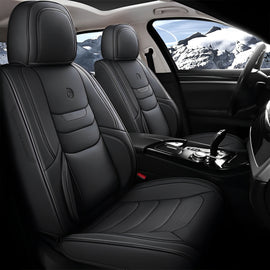 Universal Nappa Leather Car Seat Covers – Waterproof & Cushioned Protection for Most Vehicles