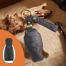 Load image into Gallery viewer, Genuine Leather Key Fob Cover for Mercedes-Benz