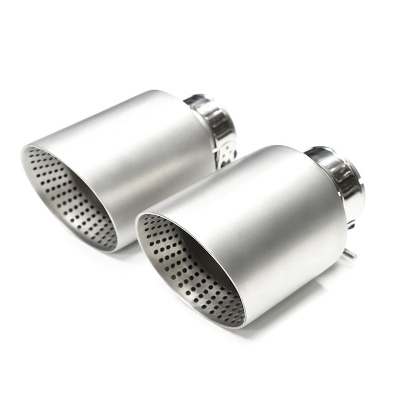 4 Inch Stainless Steel Exhaust Tip Matte Silver or Black Honeycomb Design Universal Bolt-On