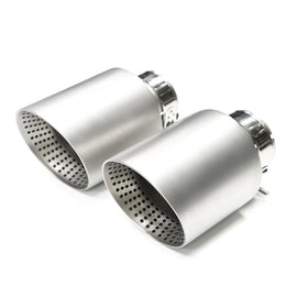 4 Inch Stainless Steel Exhaust Tip Matte Silver or Black Honeycomb Design Universal Bolt-On