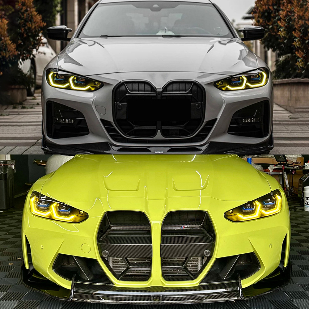 Laser Style Headlights for BMW 4 Series G22 G23 G26 M3 M4 (2021 - Present) Assembly Upgrade, Amber DRL