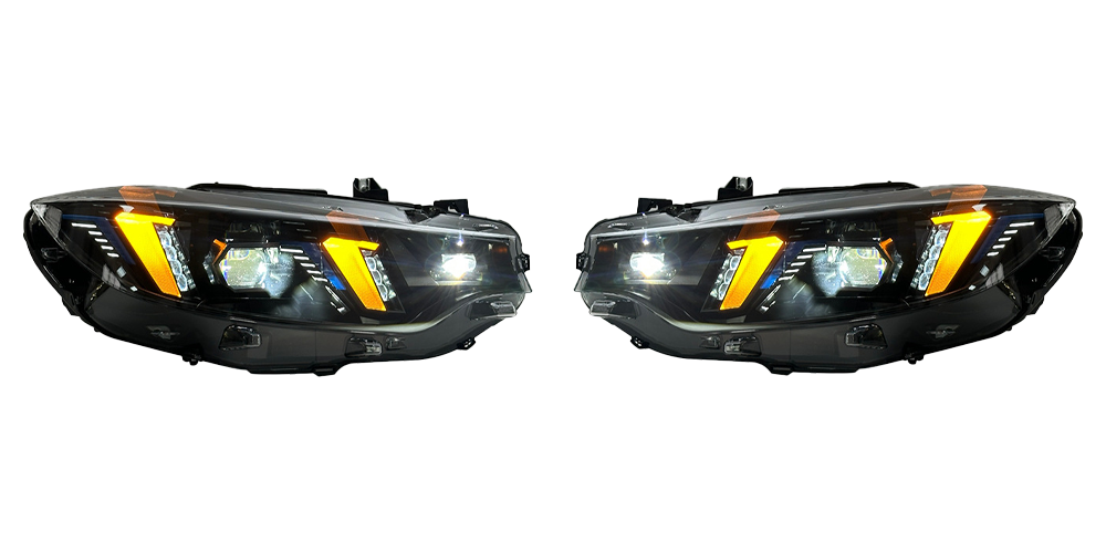 LED Headlights for BMW 4 Series F32 F82 F36 (2013-2020) – Snake Eyes Style, Projector Lens with Yellow DRL
