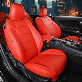 Custom Leather Seat Covers for Ford Mustang Coupe (2015–2025) – Full Set, Sporty Fit