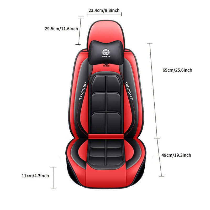 5-Seater Car Seat Covers, Universal Fit for Most Cars, SUVs & Trucks – Airbag Compatible Synthetic Leather Protectors