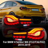 Suitable for BMW 4 Series/M4 (2014-2019, F32/F36/F82) LED Dragon Scale Tail Light Assembly