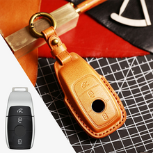 Load image into Gallery viewer, Suitable For Mercedes-Benz C-Class E-Class/GLK/R350/GL/GLC High-End Protection High-Quality Leather Key Cover