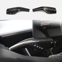 Load image into Gallery viewer, Real Carbon Fiber Gear Shift Cover, Turn Signal Stalk Covers for Tesla Model 3/Y (2017-2023)