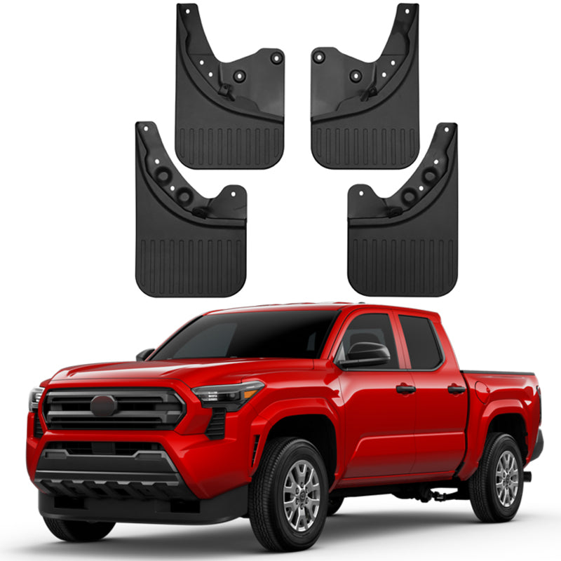 Mud Flaps for Toyota Tacoma (2005-2025) - 4pcs No-Drill Splash Guards Mudguards Kit