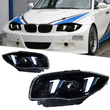 Load image into Gallery viewer, BMW 1 Series E87 2004–2011 Snake Eyes Style LED Lens Headlights