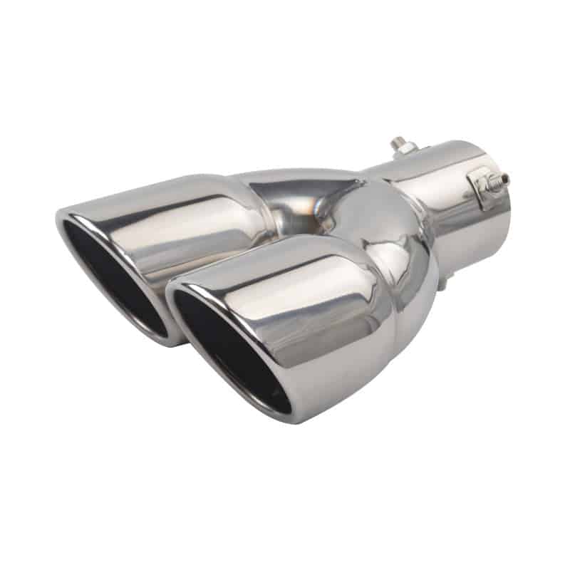 2.5-3 inch inlet exhaust pipe stainless steel bevel cut exhaust tip universal bolt-on dual outlet tailpipe