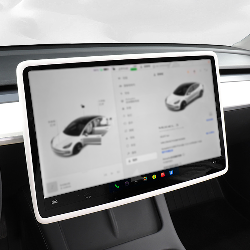 Silicone protective cover for the central control display screen of Tesla Model 3/Y/Highland