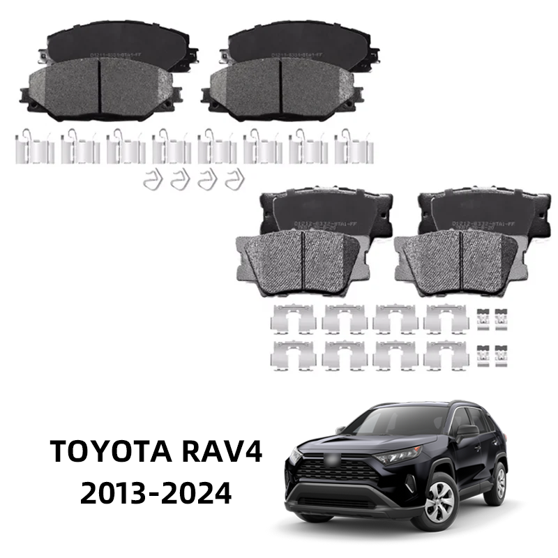 For 2013-2025 Toyota RAV4 Front & Rear Ceramic Disc Brake Pads