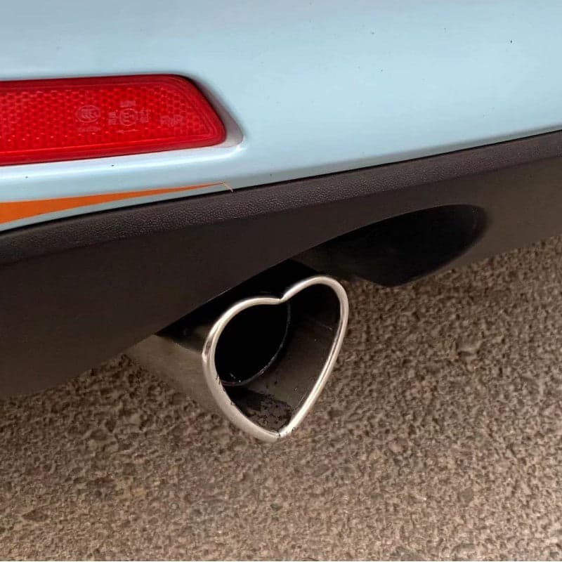 2.5-inch imported stainless steel exhaust pipe universal heart-shaped car exhaust tailpipe