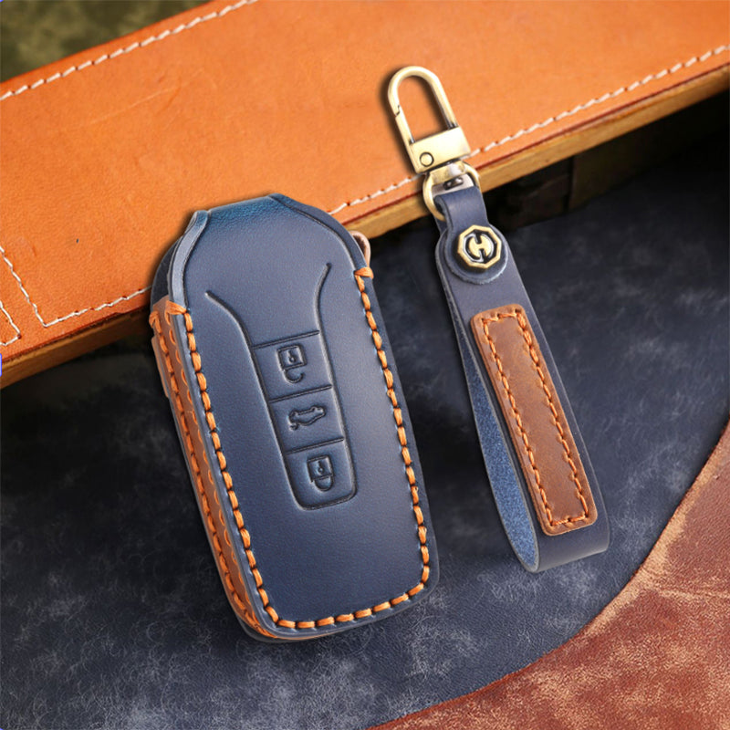 Genuine Leather Key Fob Cover for All 3-Button Volkswagen Key Fobs