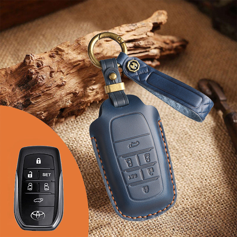 Genuine Leather Key Fob Cover for Toyota