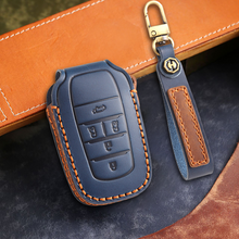 Load image into Gallery viewer, Genuine Leather Key Fob Cover for Toyota Camry, RAV4, and Highlander Models