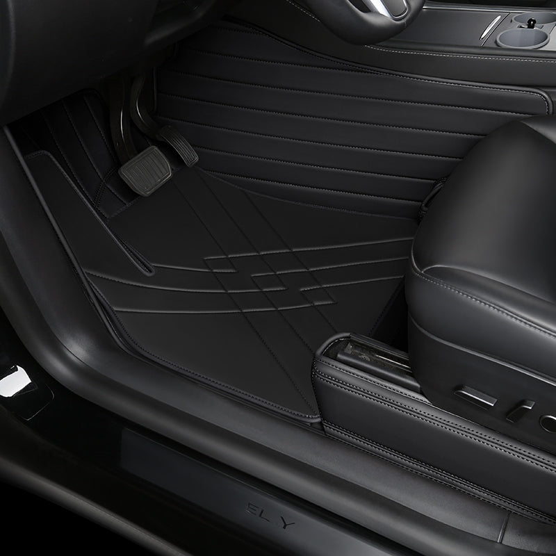 Special for Tesla Model X(5-7 Seats) 360° Aviation Soft Package Full Wrap All-Weather Leather Floor Mat