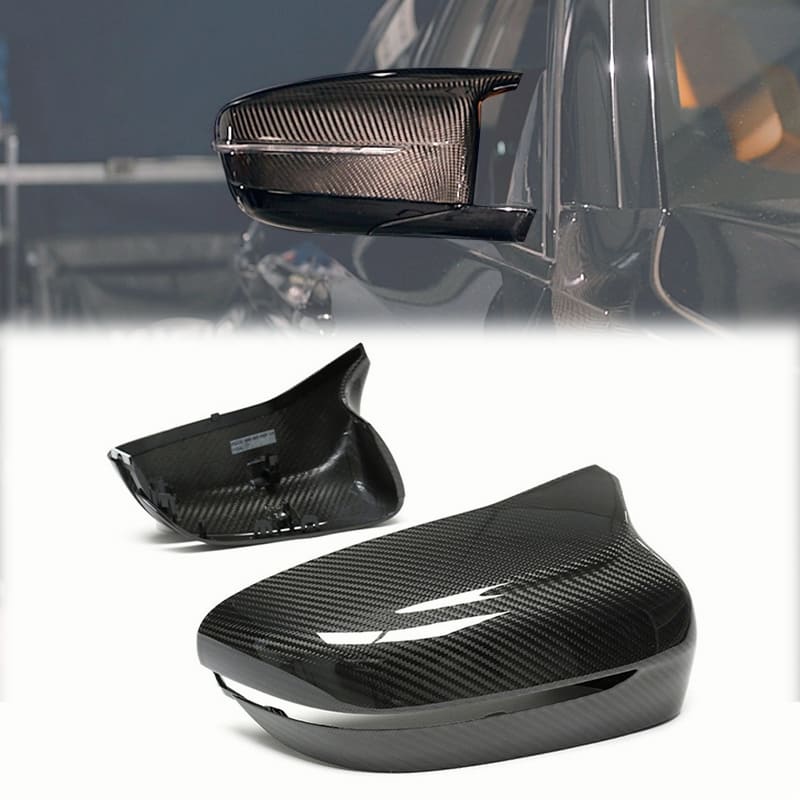 Dry Carbon Fiber Replacement Mirror Caps for BMW F90 F91 F92 M5 M8 2018–2023 OEM Fit