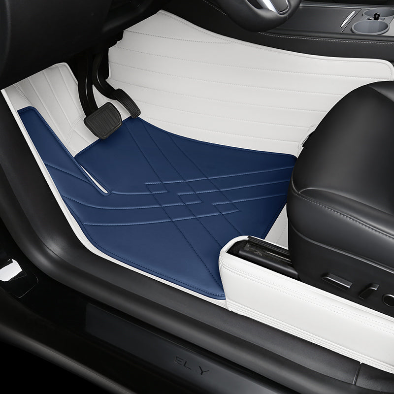 Special for Tesla Model 3 and Model Y 360° Aviation Soft Package Full Wrap All-Weather Leather Floor Mat