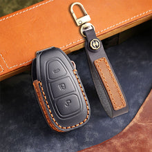 Load image into Gallery viewer, Genuine Leather Key Fob Cover for Ford Series (3-5 Buttons)