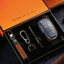 Load image into Gallery viewer, Genuine Leather Key Fob Cover for All 3-Button Volkswagen Key Fobs