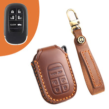 Load image into Gallery viewer, Leather Car Key Covers for Honda Models Accord Civic CR-V HR-V Pilot