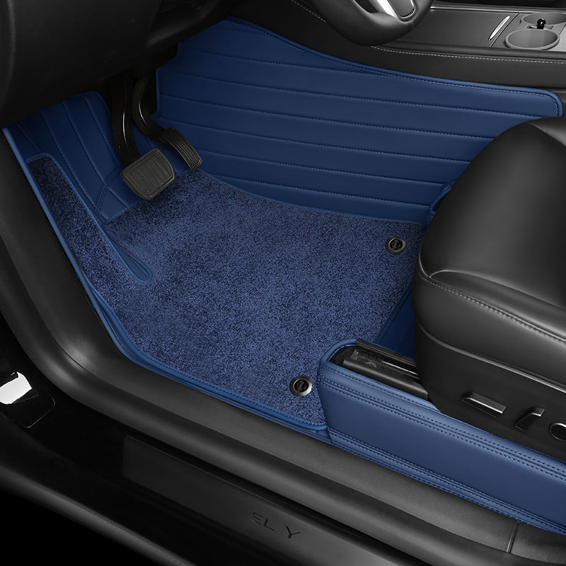 Special for Tesla Model 3 and Model Y 360° Aviation Soft Package Full Wrap All-Weather Leather Floor Mat