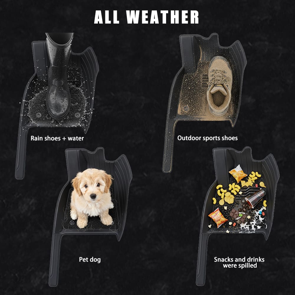 Tesla Model 3/Y/Highland/Juniper All-Weather Leather Floor Mats Interior Liners