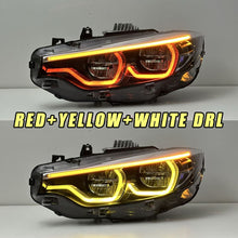 Load image into Gallery viewer, GTS Style LED Headlights for BMW 4-Series 2013-2020 F32 F82 F36 with Yellow Red DRL