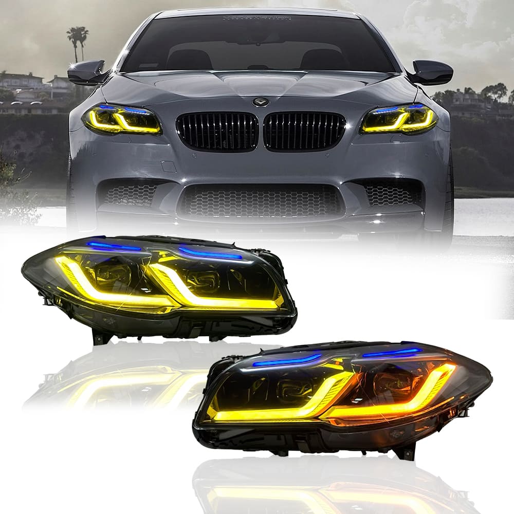 BMW 5 Series F10 2011–2017 LED Thundereye Headlights Assembly – Fits OEM Xenon & Halogen Models