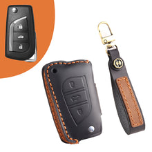 Load image into Gallery viewer, Leather Smart Car Key Cover Case for Toyota Camry, Rav4, Highlander high-end