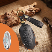 Load image into Gallery viewer, Genuine Leather Key Fob Cover for Hyundai 3-7 Button