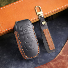 Load image into Gallery viewer, Genuine Leather Key Fob Cover for Ford Series (3-5 Buttons)